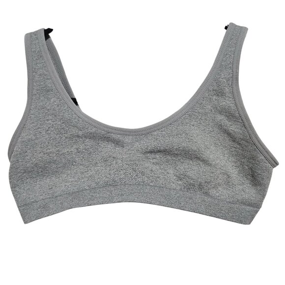 Hanes Girls Grey Seamless Support Sports Bra Youth Size Medium Workout Athletic - Picture 1 of 4